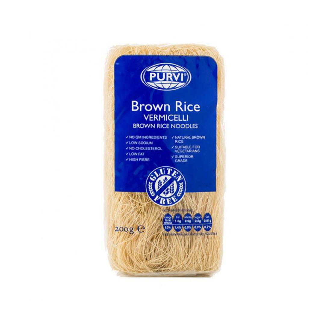 Purvi Vermicelli Brown Rice Noodles 200g