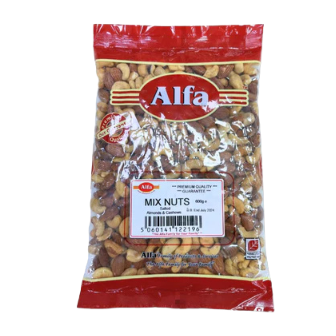 Alfa American Nuts Almonds, Cashew Kernels & Walnuts 600g