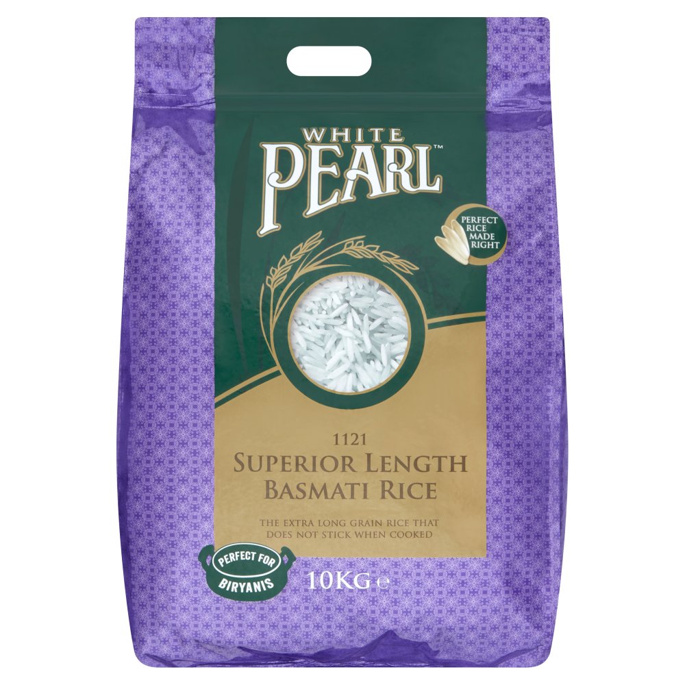 White Pearl 1121 Superior Length Basmati Rice 10kg