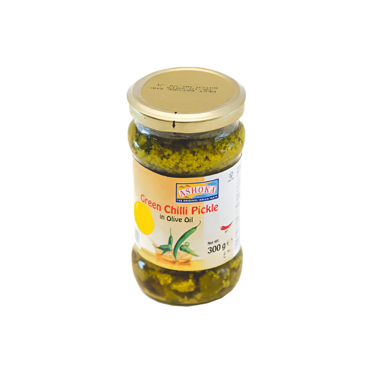 Ashoka Green Chilli Pickle in Olive Oil 300g