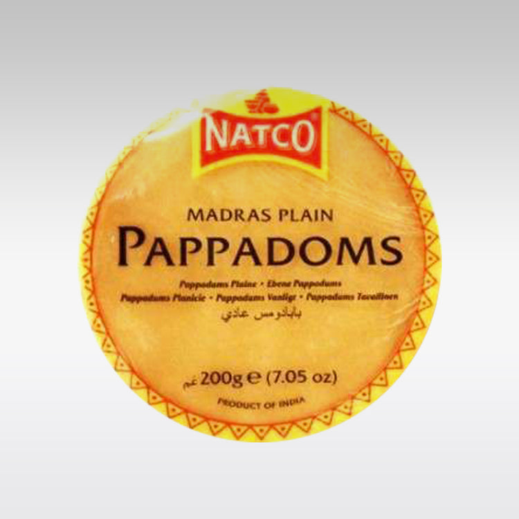 Natco Plain Mini Madras Poppadoms 200g